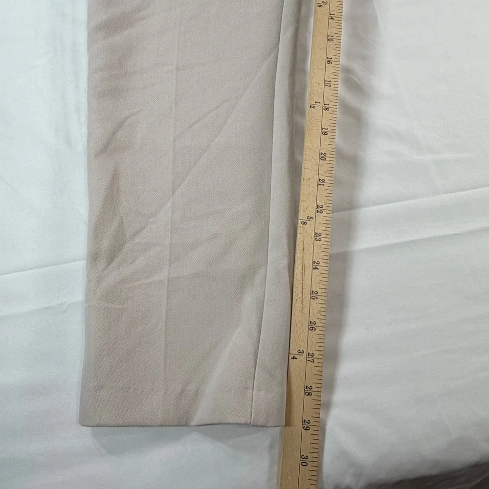 Abercrombie & Fitch Womens 30L Beige High Rise Tailored Trousers Slim Leg Pants